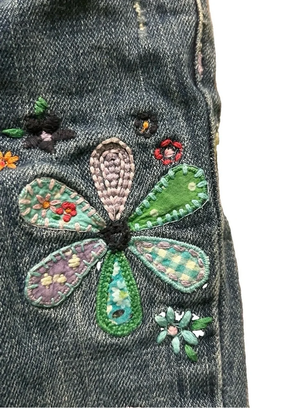 Toddler Girl Gap Floral Embroidered Jeans Size 18-24 Months